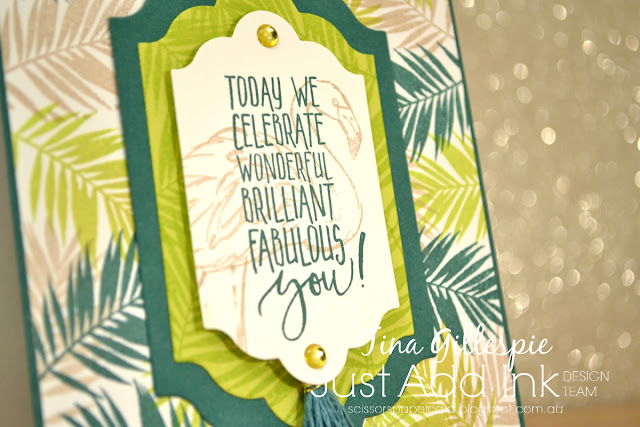 scissorspapercard, Stampin' Up!, Just Add Ink, Fabulous Flamingo, Picture Perfect Birthday, Lots Of Labels