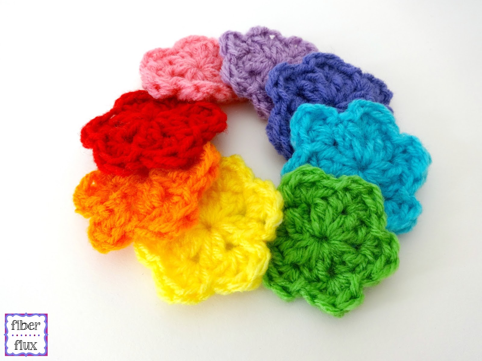Fiber Flux: Free Crochet Pattern...Rainbow Blooms!