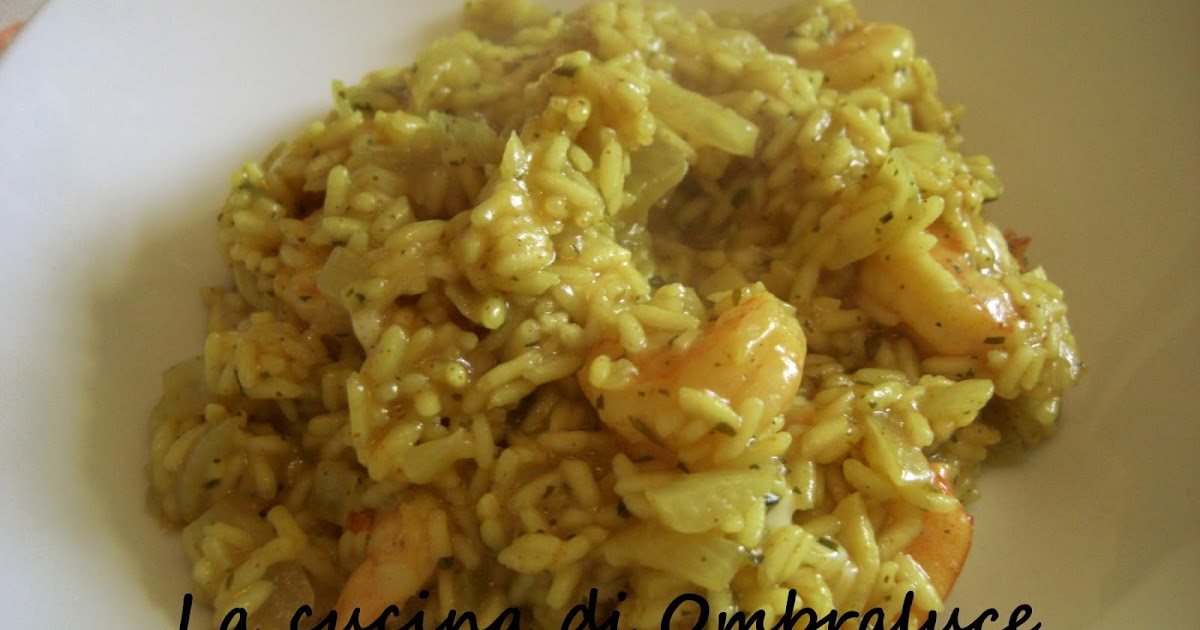 La cucina di Ombraluce Risotto al curry con gamberi e formaggio di capra