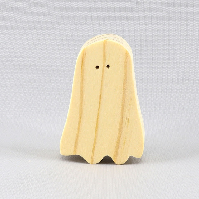 Handmade Wooden Halloween Ghost Cutouts - Set of 6 Silly Spooks - Boo Crew