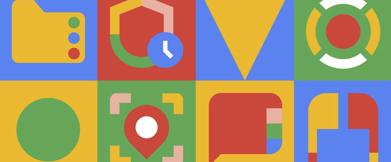 Illustrations of the app icons for popular Google apps