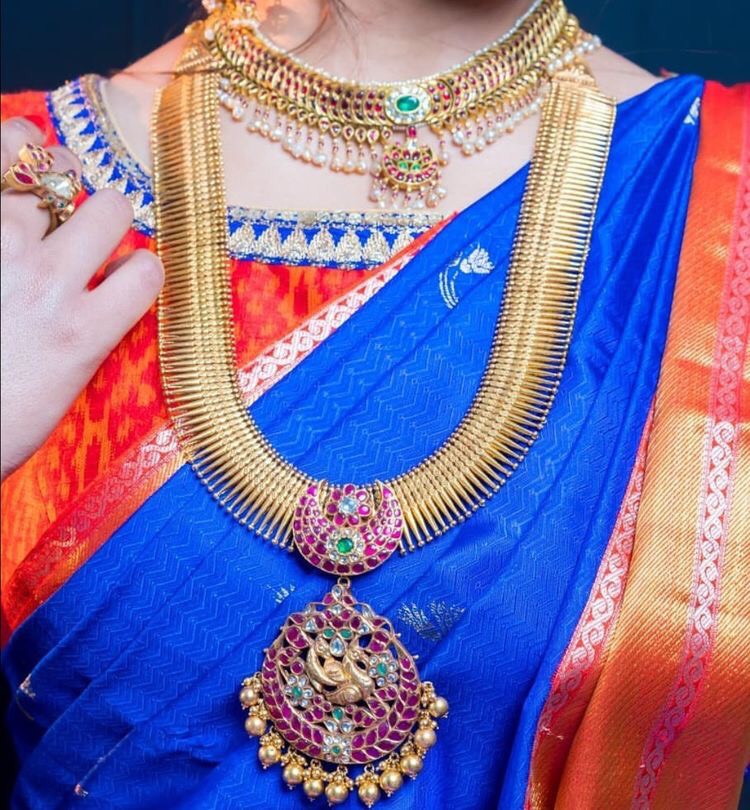 Palaka Haram and Kundan Necklace - Jewellery Designs