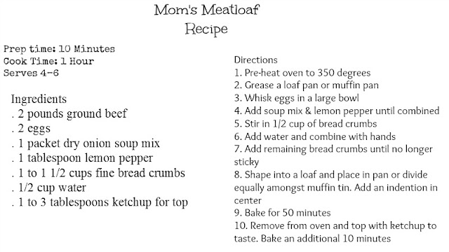 Mom's Meatloaf Recipe - Outnumbered 3 to 1