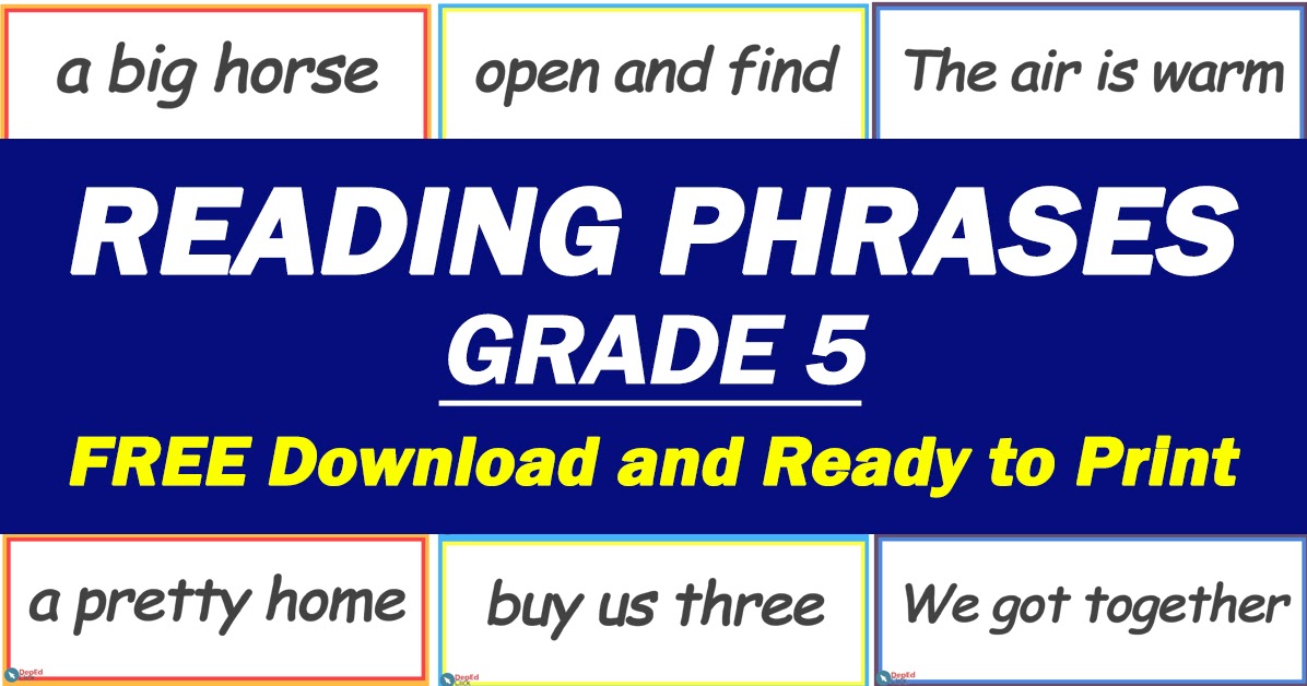 READING PHRASES For GRADE 5 Free Download DepEd Click