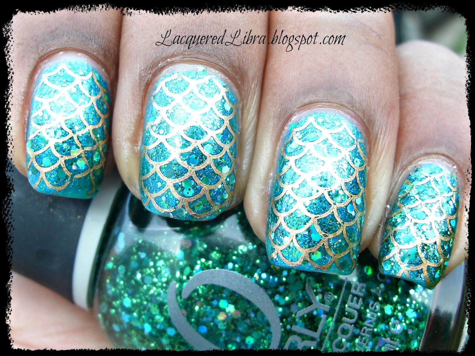 Lacquered Libra: Orly Flash Glam FX: Mermaids Tale - A Teal Tuesday Mani