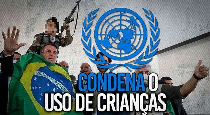 ONU critica foto de Bolsonaro com criança de arma na mão