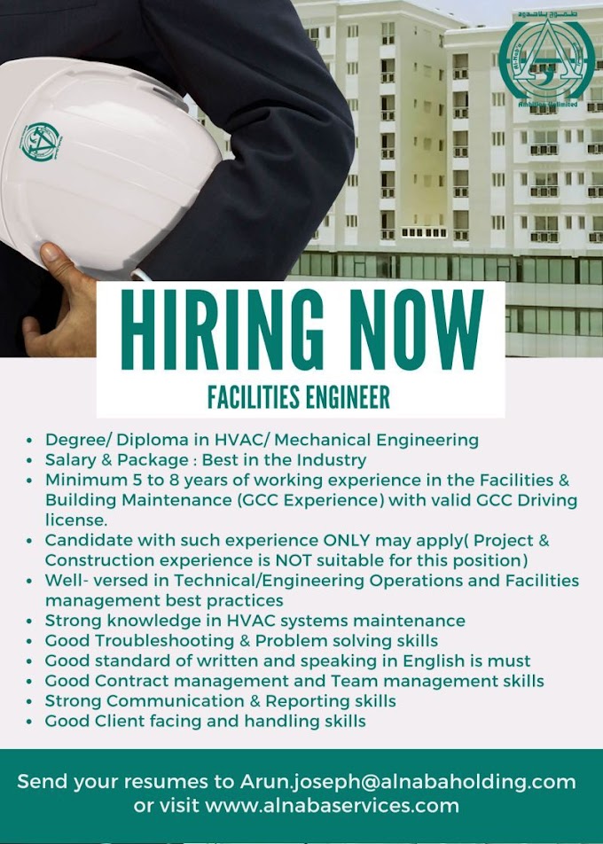 Facilities Engineer Job Vacancy in Al Nab'a Services LLC Oman