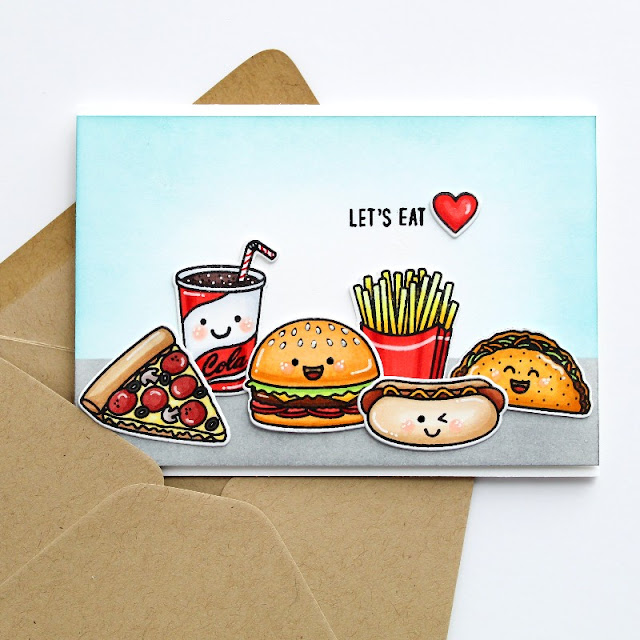 Sunny Studio Stamps: Beach Babies Summer Fast Food Fun Punny Critter Campout Cards by Leanne West