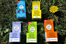A selection of the HayMax barrier balm boxes on the grass