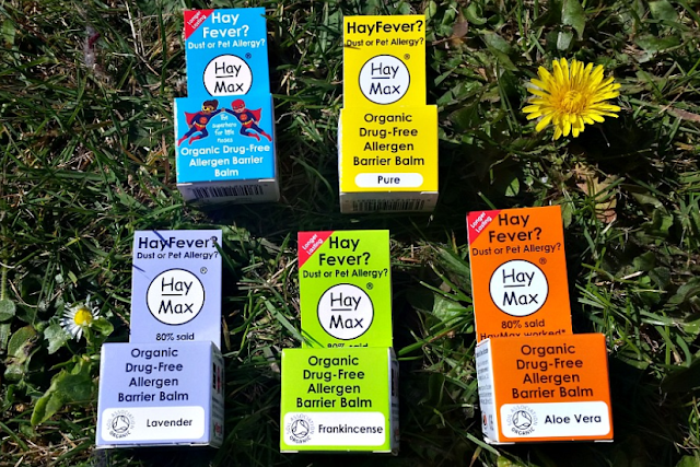 A selection of the HayMax barrier balm boxes on the grass