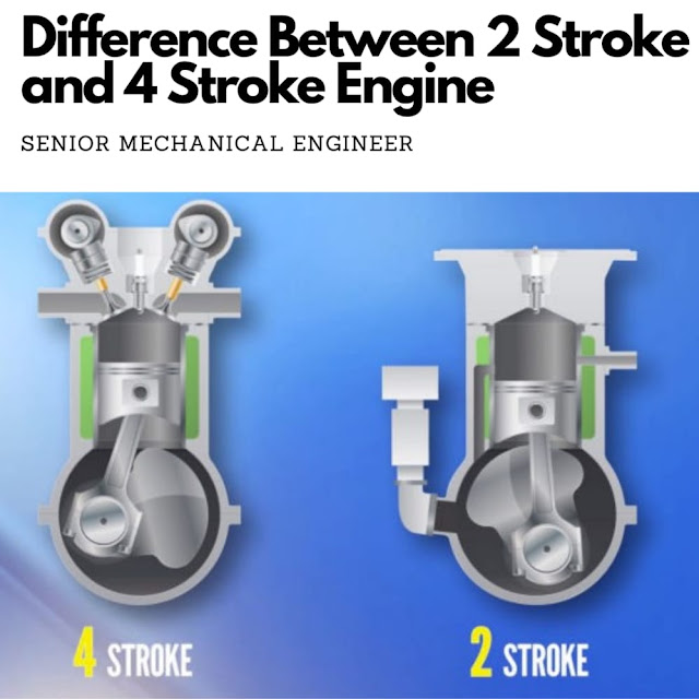 Compare/Difference Between Two Stroke and Four Stroke Engine, Neat Sketch Senior Mechanical