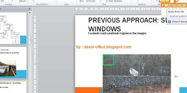 Belajar Ms PowerPoint Menyisipkan Suara (musik) kedalam slide PowerPoint