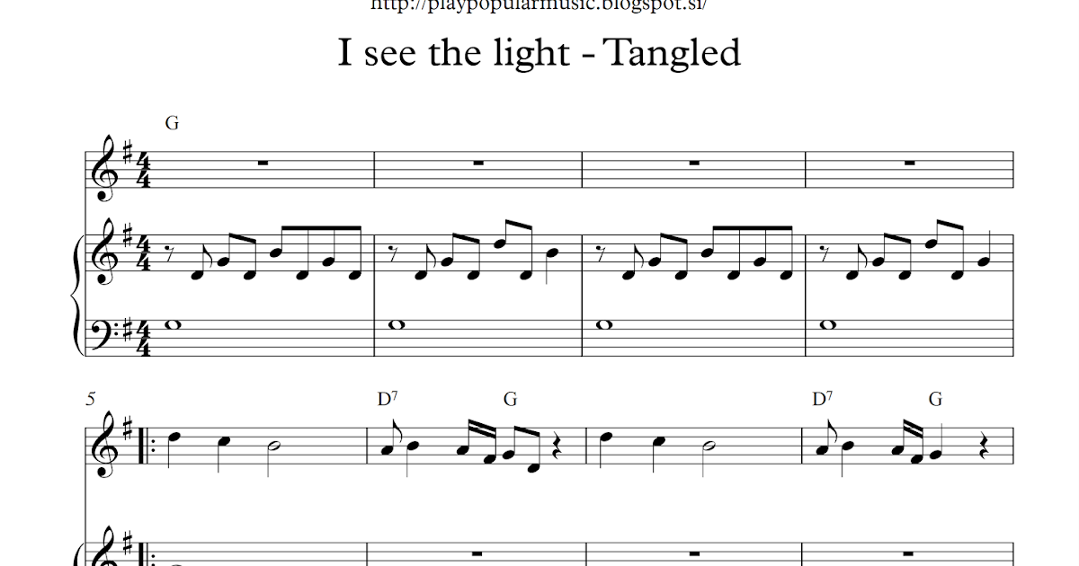 Play Popular Music I See The Light Tangled