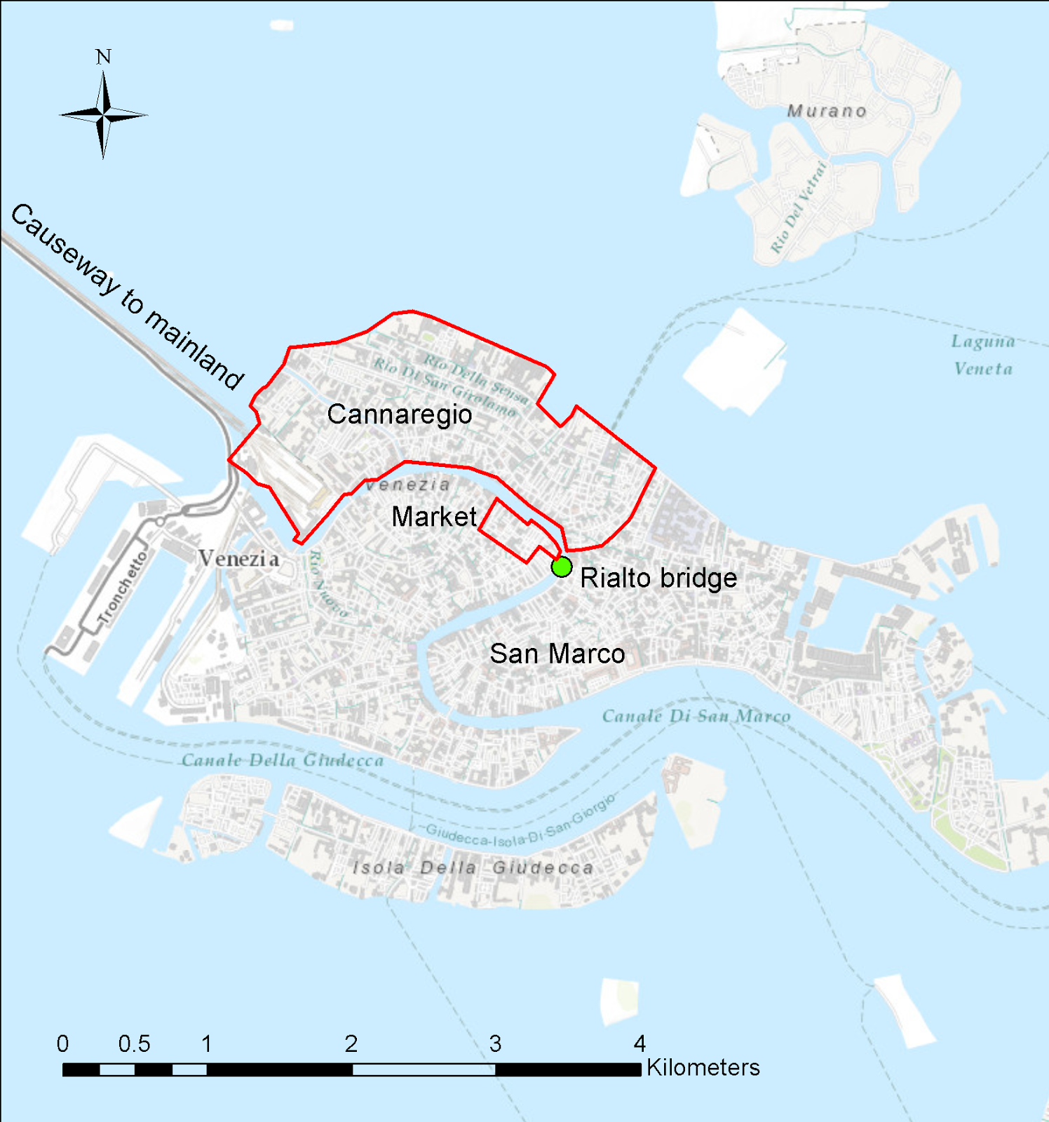 Карта венеции со спутника