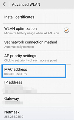 WELTV Alan: How to find correct WiFi mac address for normal android
