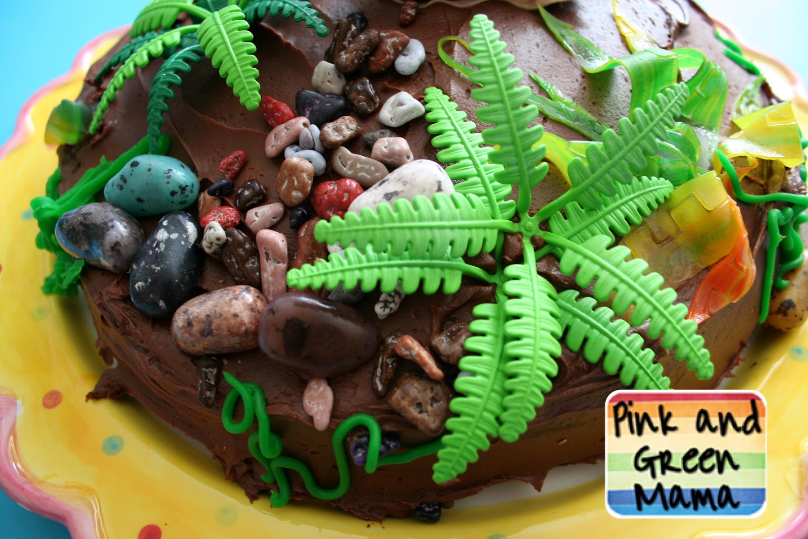 Pink and Green Mama * Terrarium Themed Birthday Cake!