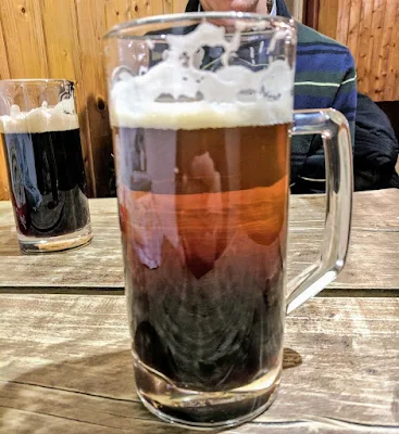 Bratislava in winter: Rezane: half dark and half light beer