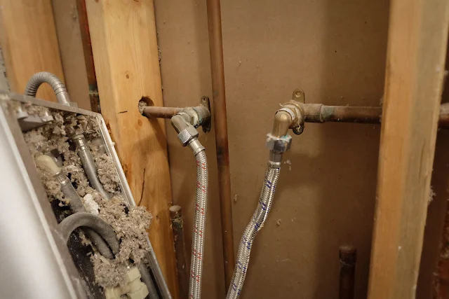 plumber plumb hose wall shower fixture tower panel
