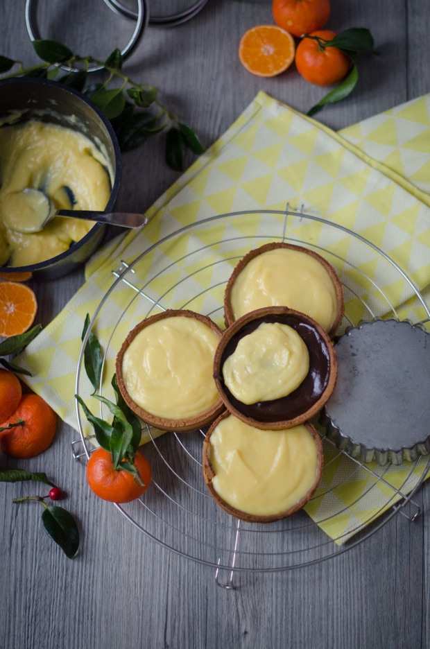 Tartelettes clémentines chocolat Cerise et Praline