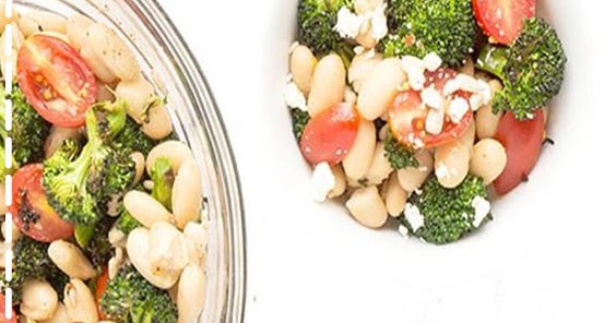 Roasted Broccoli Salad, White Beans & Sesame-Ginger Dressing - Dairy