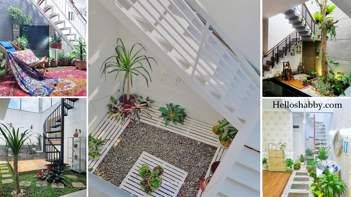 6 inspirasi Desain Taman di Bawah Tangga Bikin Rumah Makin Segar