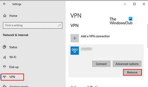 Windows10でネットワーク接続を使用してVPNを削除する方法