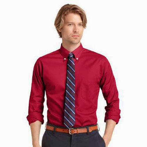 Men`s USA: Men's dress shirts - A way to wear a Red Dress Shirt