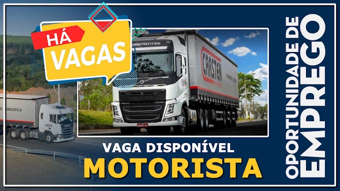 Transportadora Carsten abre vagas para motorista carreteiro