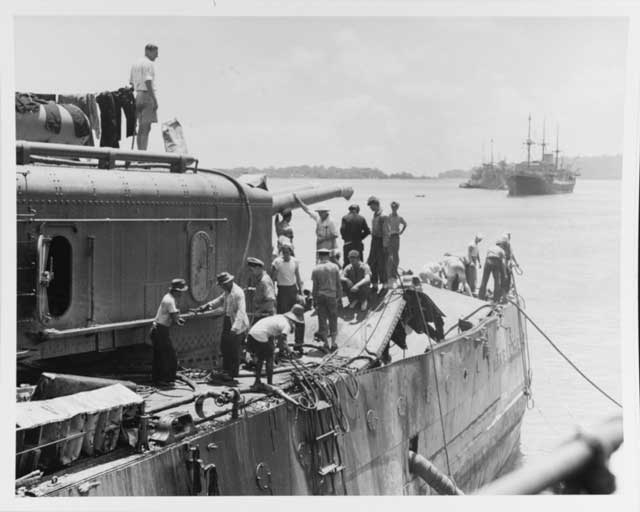 USS Marblehead after Battle of Makassar Strait, 4 February 1942 worldwartwo.filminspector.com