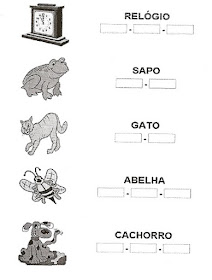 Atividade separe as sílabas - Alfabetização.