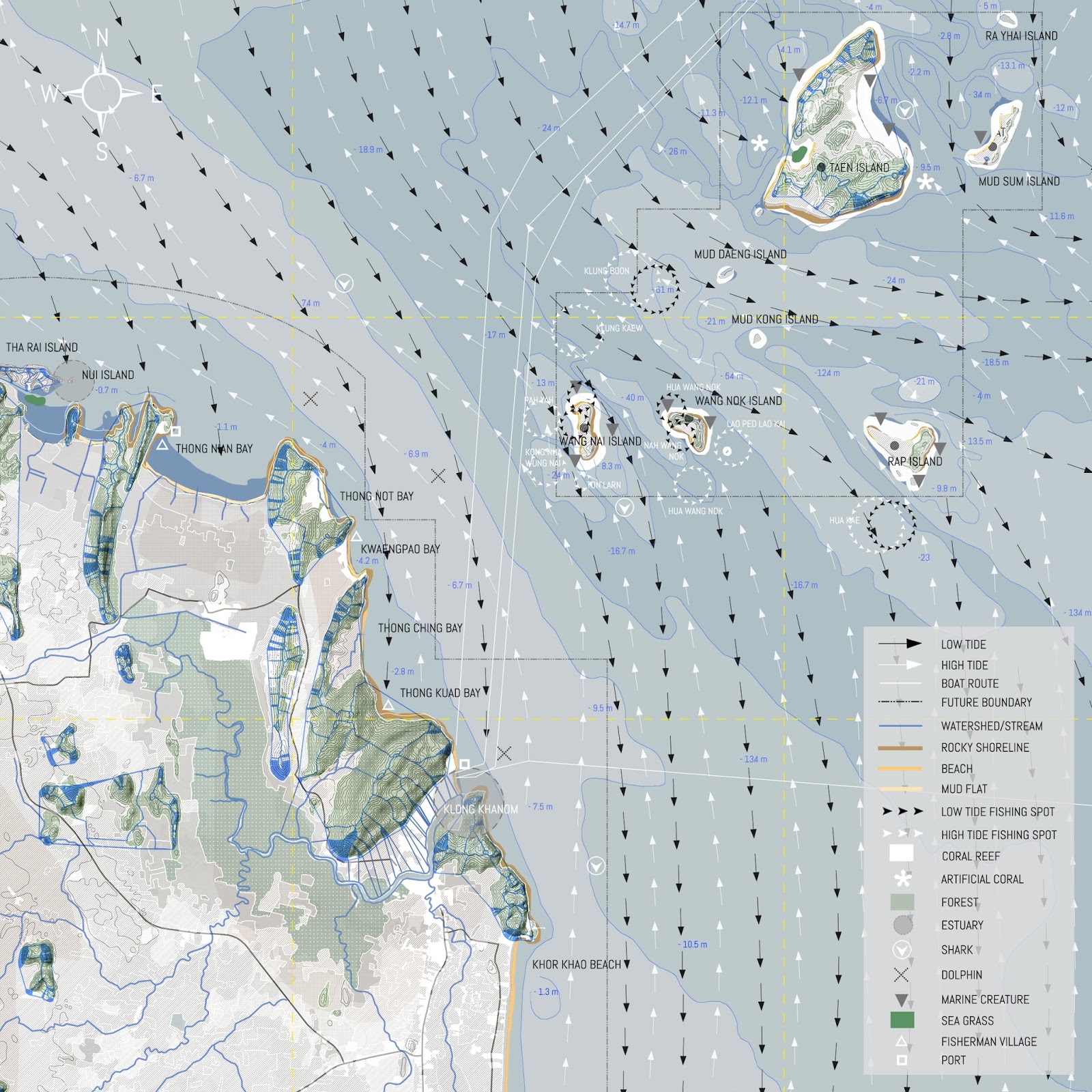 khanom is located as part of the gulf of thailand with the shallow semi enclosed bay and embayment opening to the south china sea with dept varying between khanom is located as part of the gulf of thailand with the shallow semi enclosed bay and embayment opening to the south china sea with dept varying between