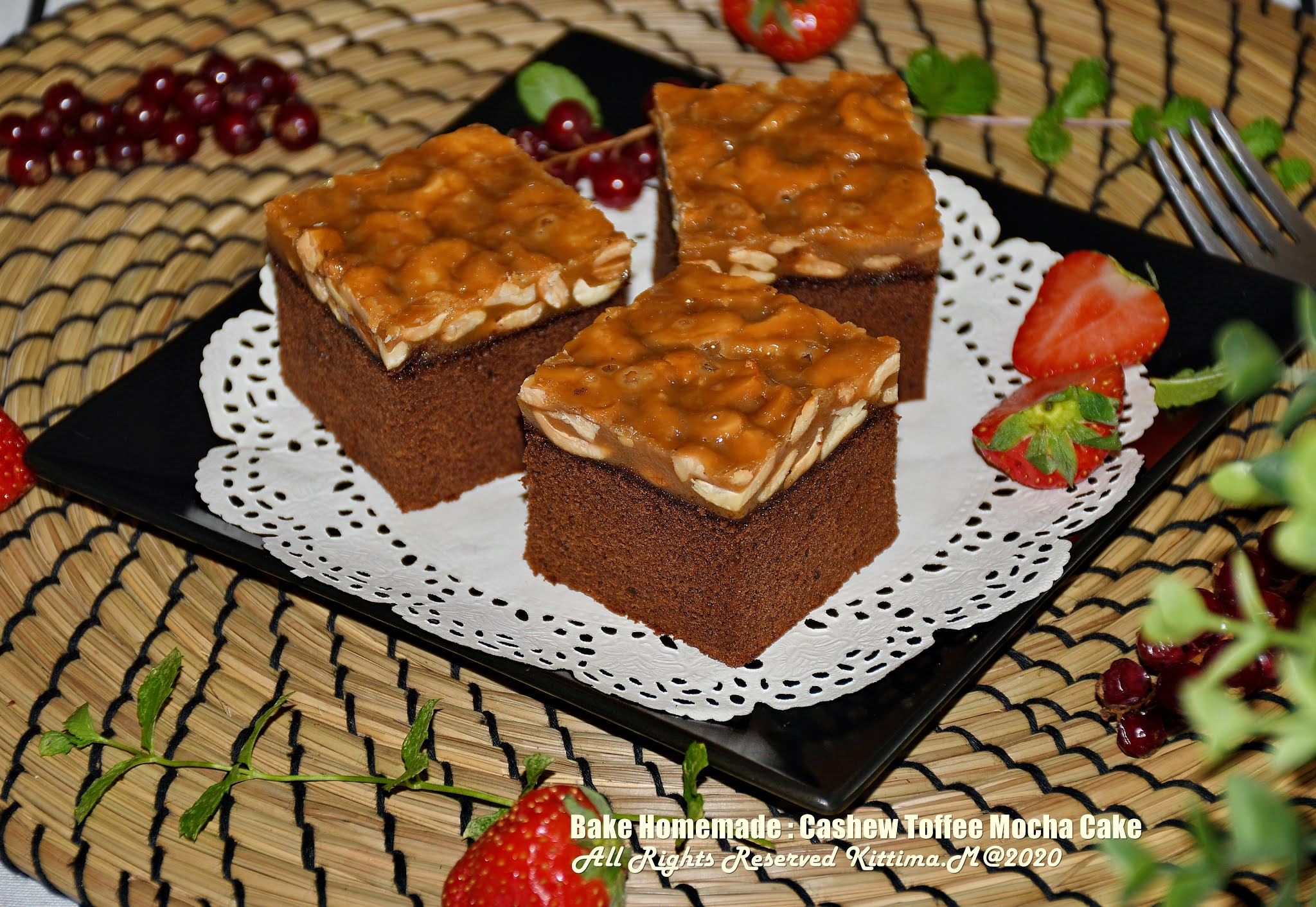 Bake Homemade ท๊อฟฟี่เค้ก(Cashew Toffee Mocha Cake )(มือใหม่เบเกอรี่)