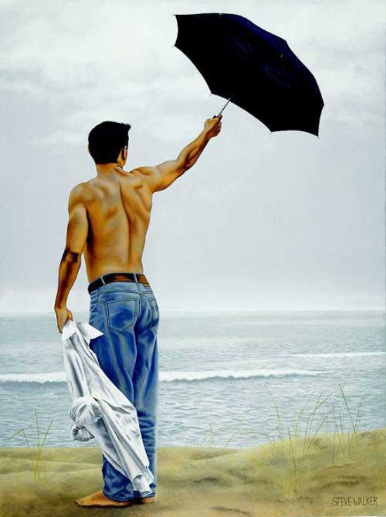 Мужские мечты 2024. Steve Walker картины. Мужчина мечты. Мужчина под зонтом. Мужчина с зонтиком.