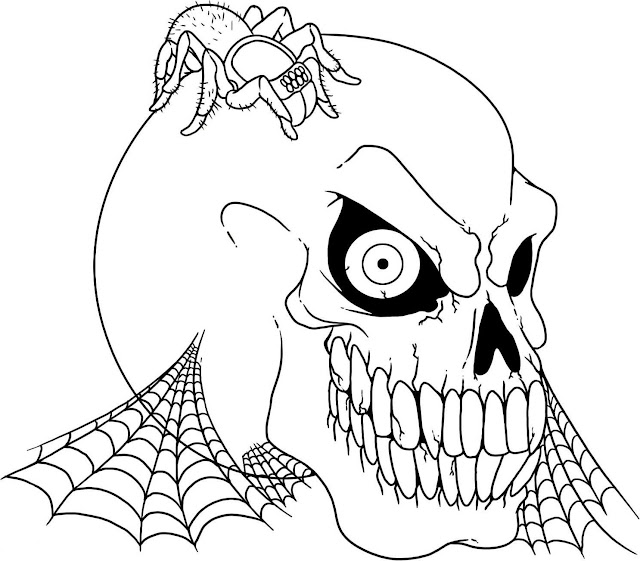 Best skull coloring pages