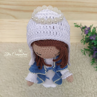 Nossa Senhora das Graças - Amigurumi - Artes em Crochê - Zélia Campestrini