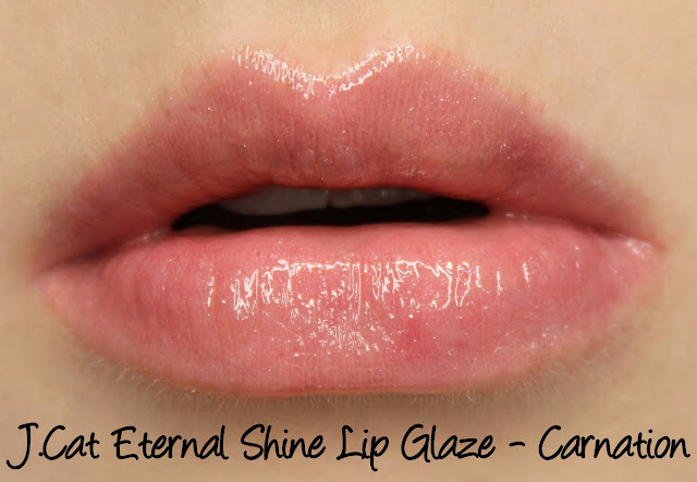 J.Cat Beauty Eternal Shine Lip Glaze - Carnation Swatches & Review