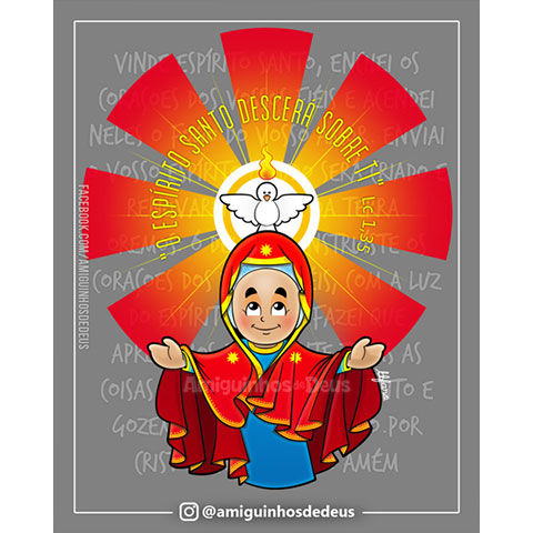 nossa senhora de pentecostes para colorir amiguinhos de deus