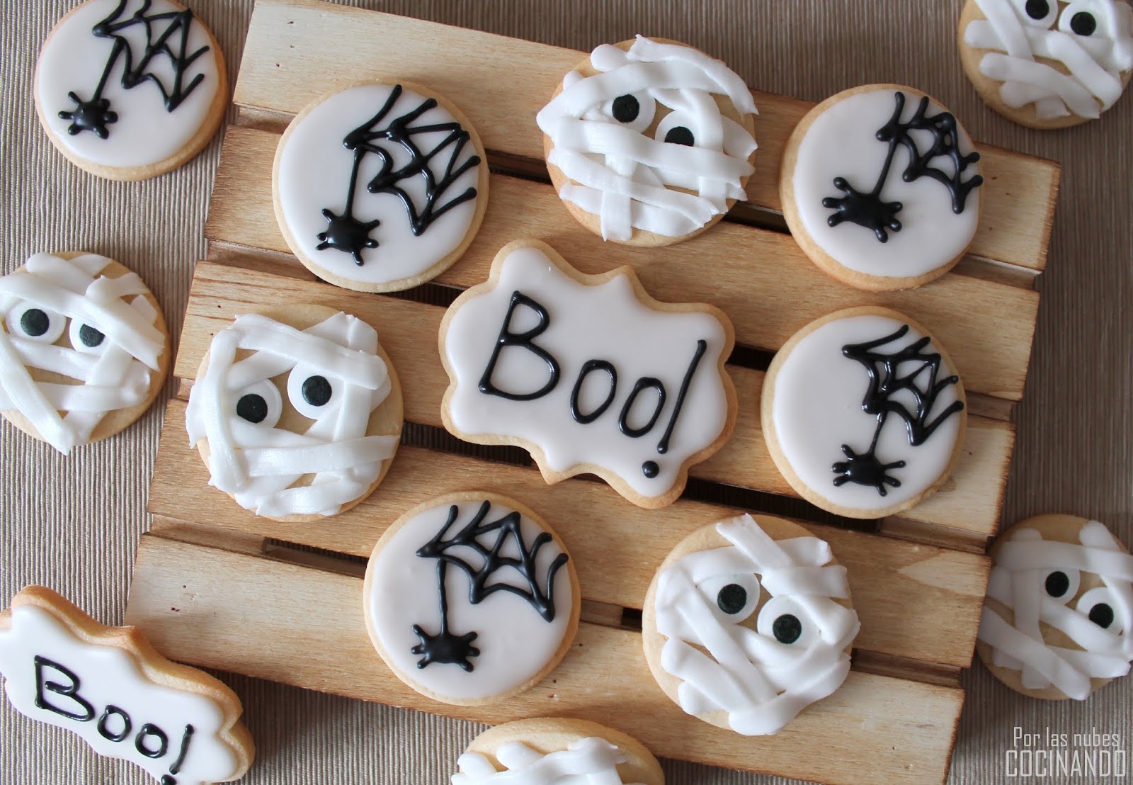 Por las nubes cocinando Tutorial Galletas decoradas para Halloween