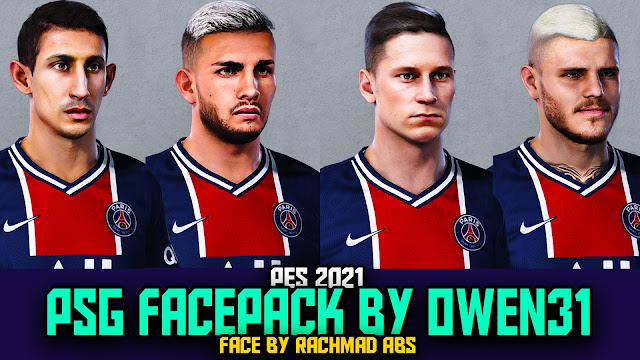 Pes 2021 Psg Facepack By Owen31 Di Maria Paredes Draxler Icardi Download Install On Pc