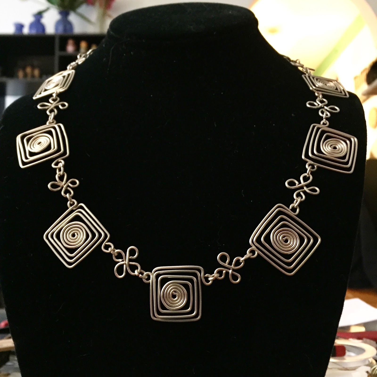 Naomi's Designs Handmade Wire Jewelry Silver wire wrapped abstract