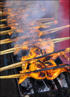 grilled ayam percik melaka.