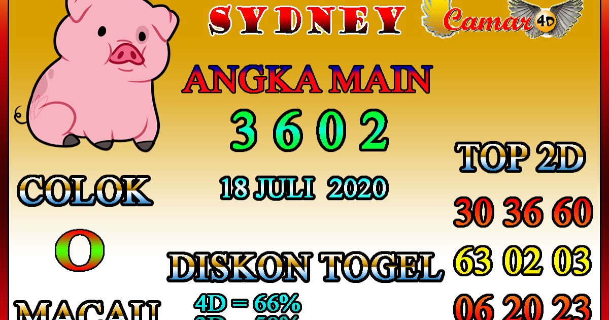 Prediksi Togel Sydney 18 JULI 2020 Prediksi Togel Lengkap SGP HK
