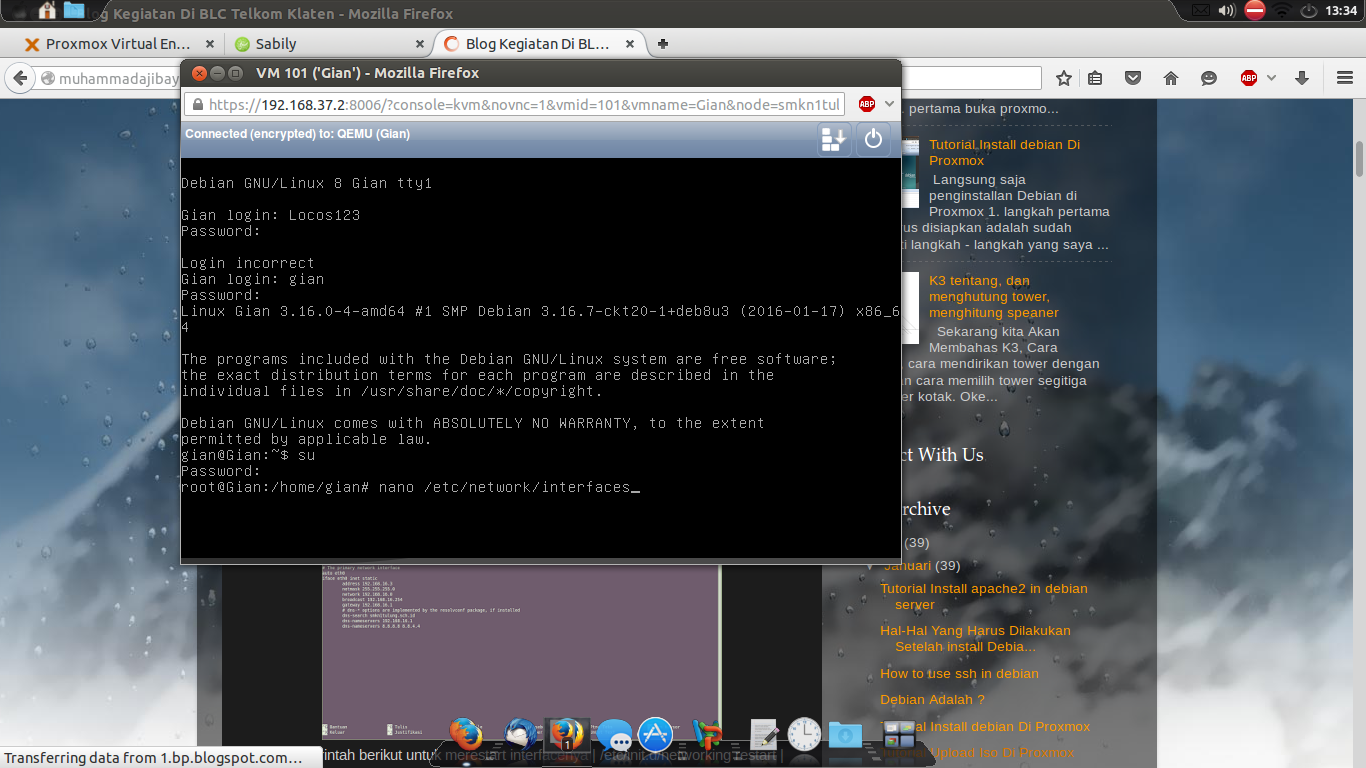 Установка Debian Server Arm Marvell. Debian домен