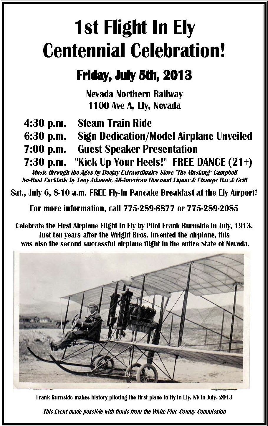 Nevada Events & Shows First Flight in Ely Centennial Celebration