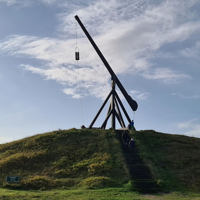 Dänemark-Urlaub: Ein Leuchtturm-Tag in Skagen. Der erste Leuchtturm an der Spitze Dänemarks, das Wipp-Feuer, auf Dänisch Vippefyr, sieht noch nicht wie die heutigen Leuchttürme aus.