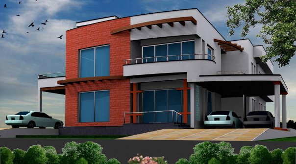3D Front Elevation com 10 Marla Plan  Layout Small  House  