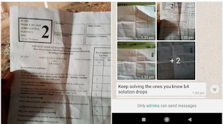Lady shows proof of leaked WAEC questions on WhatsApp groups