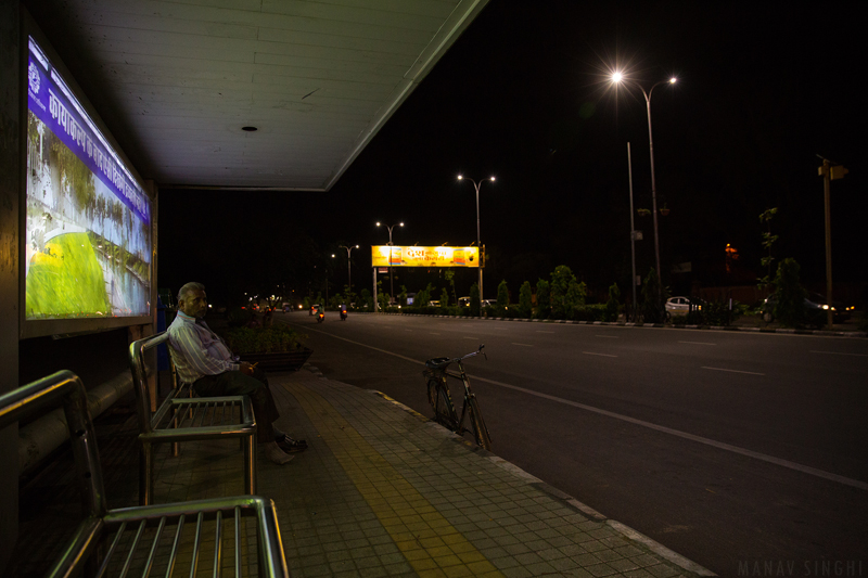 A Man with A Bicycle.