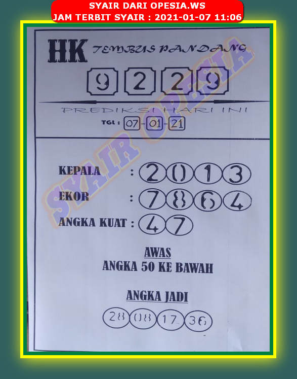 Kode Syair Lektay Hari Ini Nomer Hk