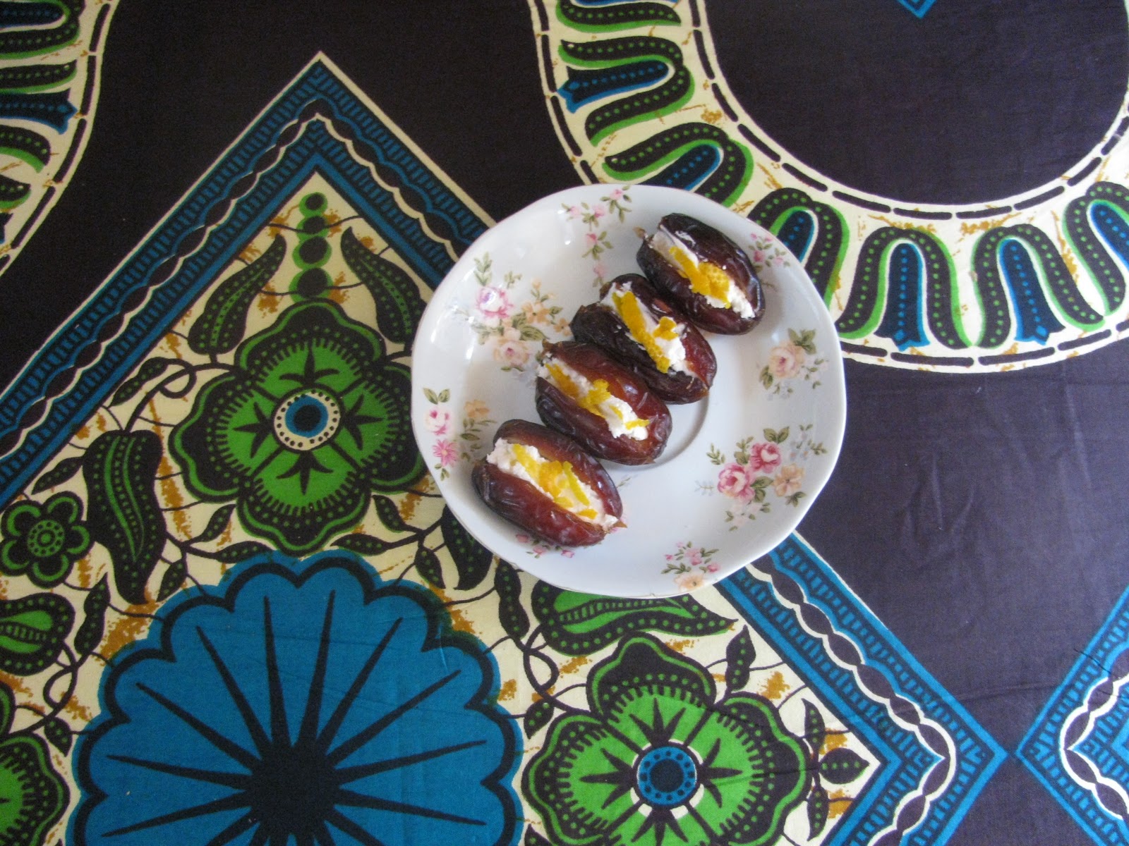 Dear Asparagus Medjool dates stuffed with goats curd & orange peel